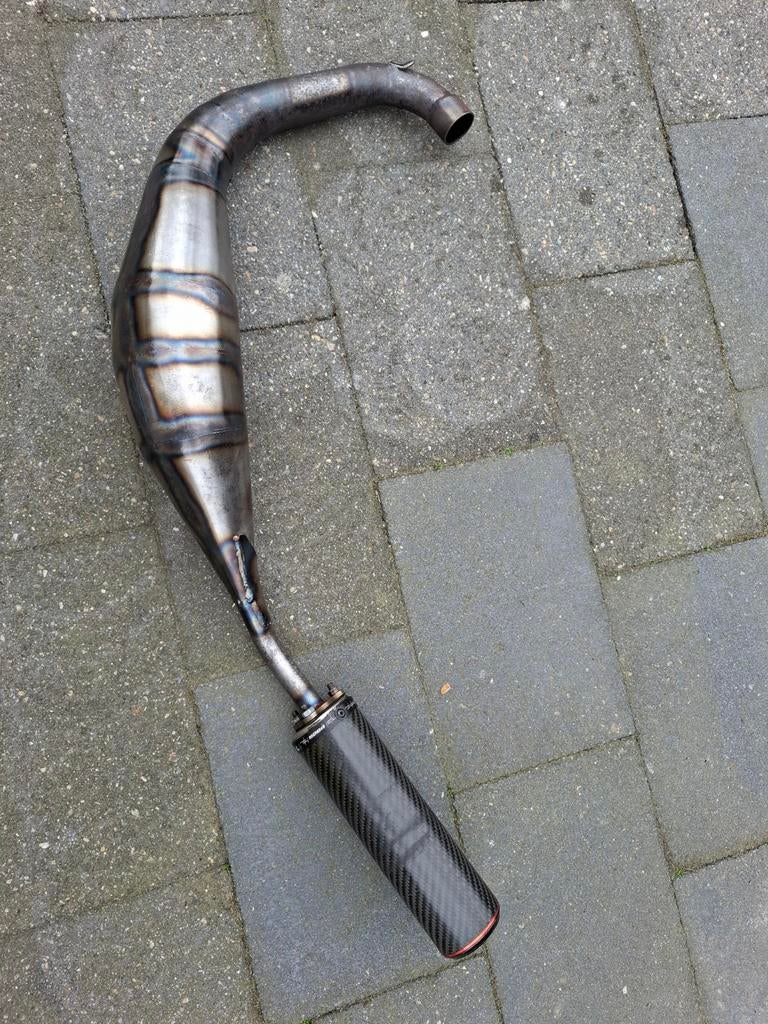 Voca warrior 70-80cc mineralli am6 - carbon demper, Ophalen of Verzenden, Zo goed als nieuw, Uitlaat