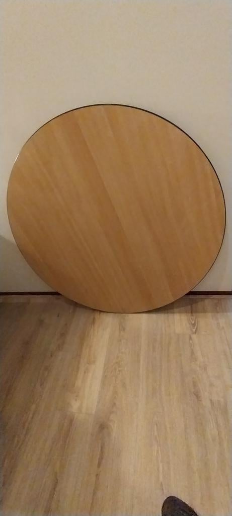 Rond formica tafelblad - 110cm diameter (géén poten), Huis en Inrichting, Tafelonderdelen, Kunststof, Gebruikt, Rond, Ophalen of Verzenden