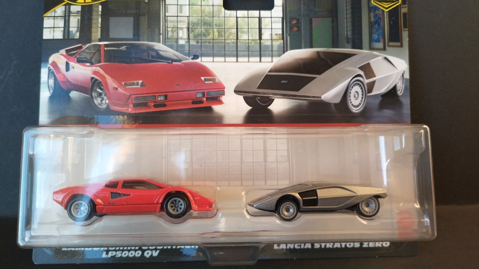 Lamborghini Countach & Lancia Stratos Zero Hotwheels Pol, Auto, Verzenden, Nieuw, Mattel