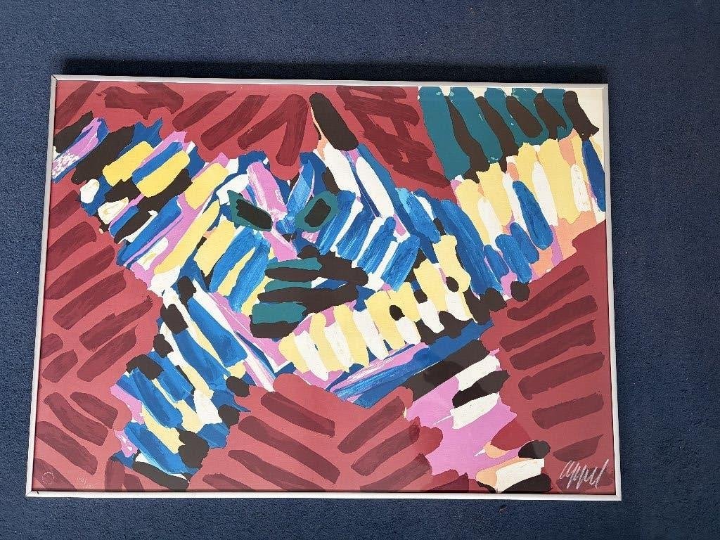 Karel Appel zeefdruk Paysage/Visage, Antiek en Kunst, Ophalen