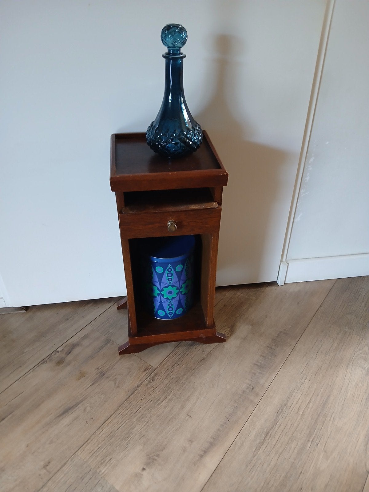 vintage jaren 60 kastje met lade, Ophalen of Verzenden, Gebruikt, Minder dan 45 cm