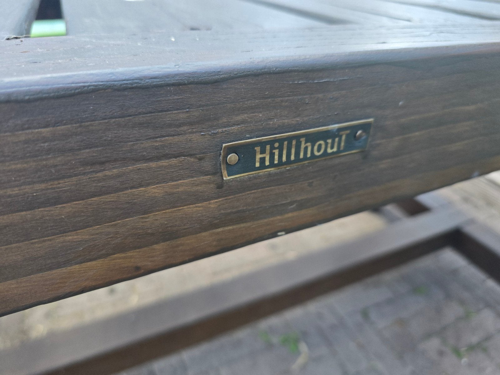 Stevige Hillhout tuintafel - 180x80x78 cm - opknapper, Ophalen