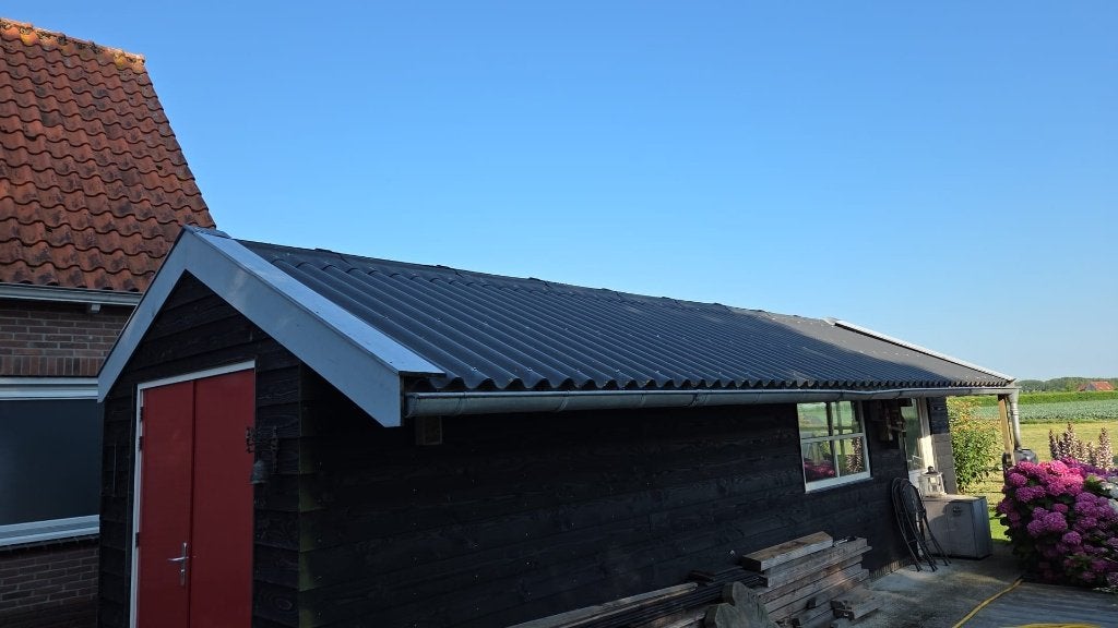 golfplaten voor dak donkergrijs verzelcement, Ophalen, Zo goed als nieuw, 15 m² of meer, Golfplaat