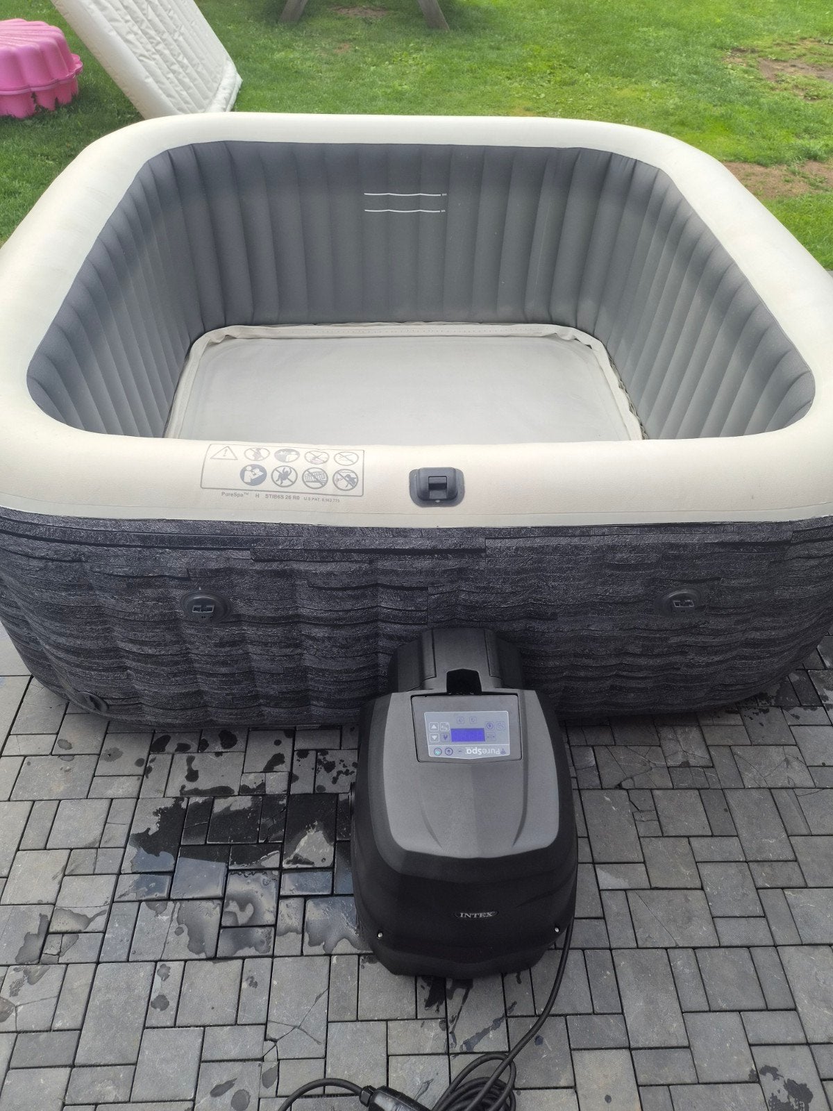greystone spa intex zgan met bon en garantie, Tuin en Terras, Ophalen, Zo goed als nieuw