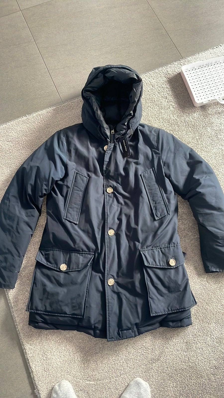 Woolrich jas valt als een maat s balr, Ophalen of Verzenden, Zo goed als nieuw, Zwart