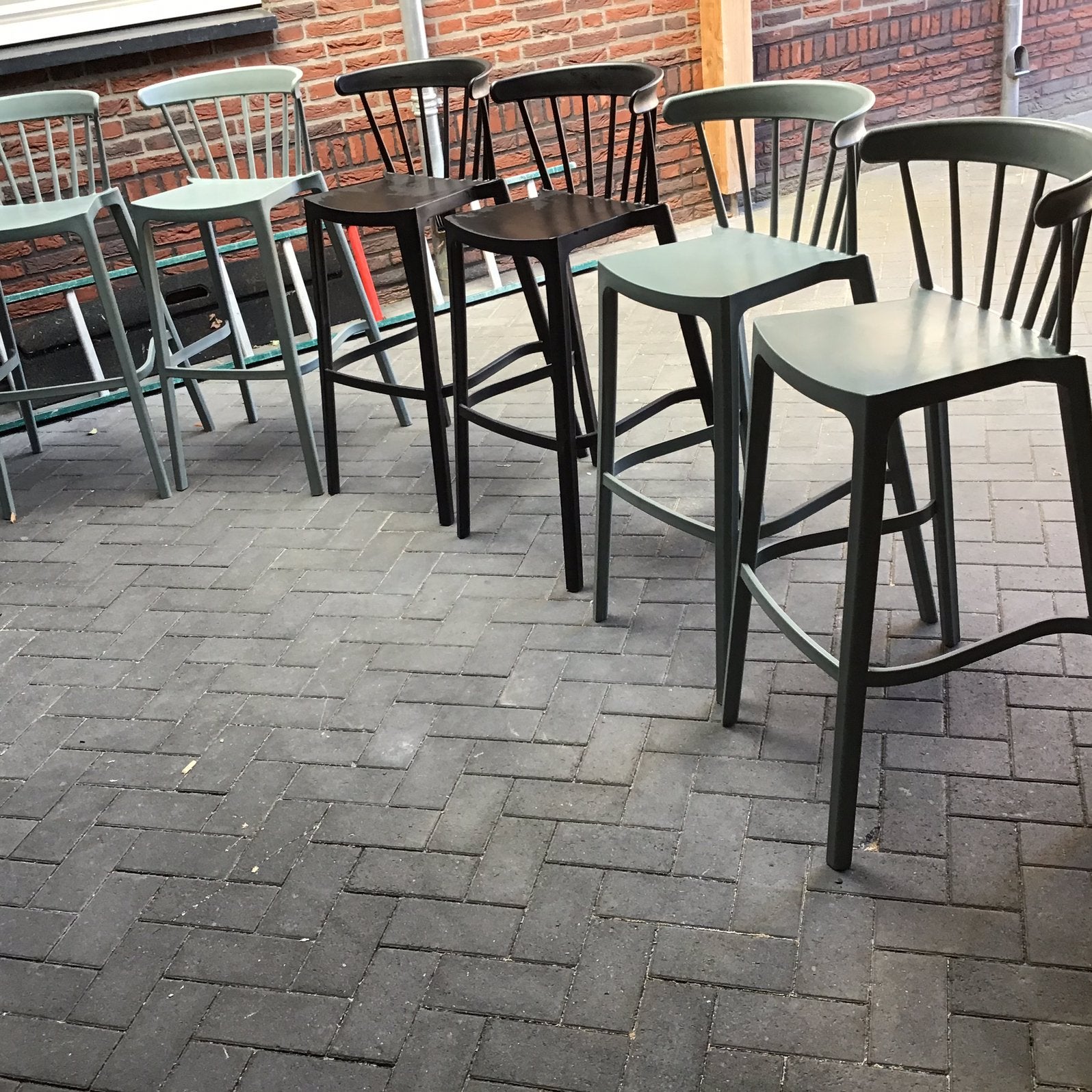 Barkrukken, Huis en Inrichting, Ophalen, Kunststof, 5 krukken of meer, Met voetsteun