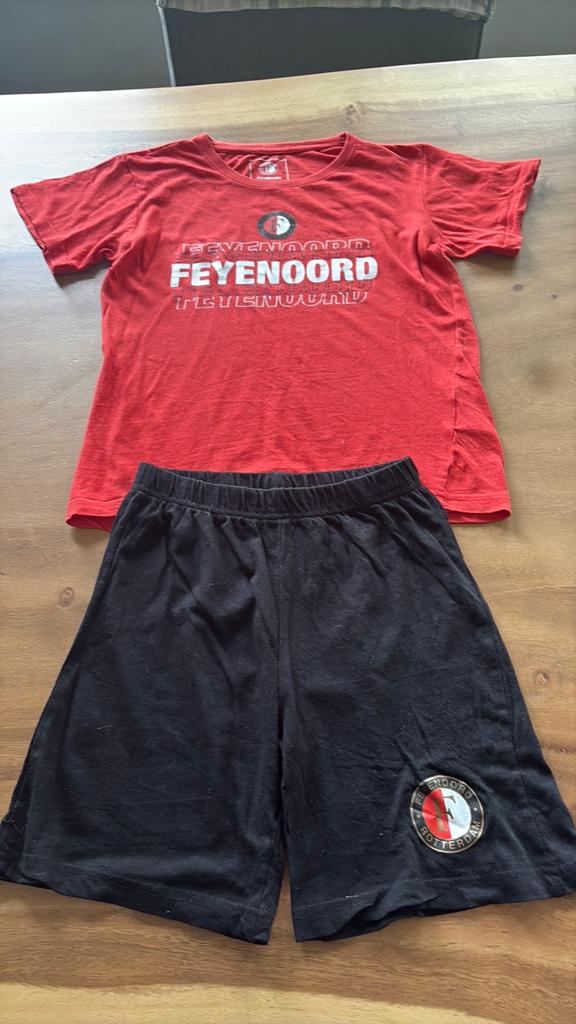 Feyenoord pyama mt 152/158, Ophalen of Verzenden, Zo goed als nieuw, Jongen of Meisje, Nacht- of Onderkleding
