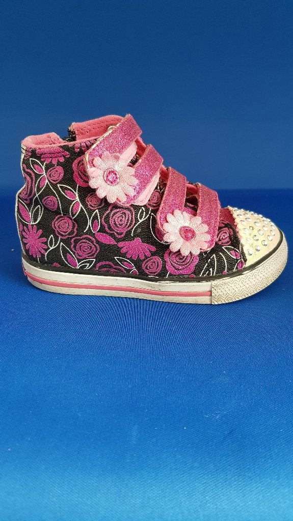 Skechers roze sneakers met lampjes. Maat 23. 7B1, Tweedehands verkoop, Tweedehands verkoop, Gebruikt, Meisje