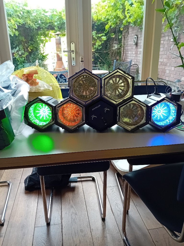 disco lampen - 12 stuks - T.E.A.B., Ophalen, Gebruikt, Licht, Geluidgestuurd