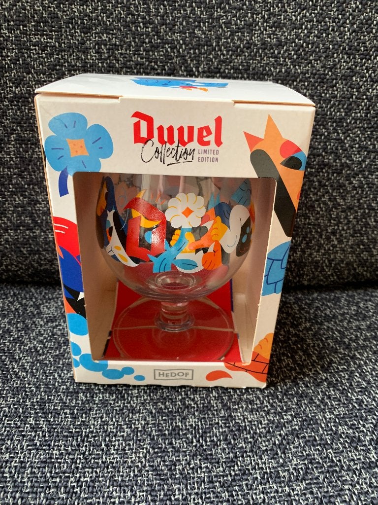 Duvel bierglas Studio Hedof - Rick Berkelmans, Ophalen of Verzenden, Zo goed als nieuw, Glas of Glazen, Duvel