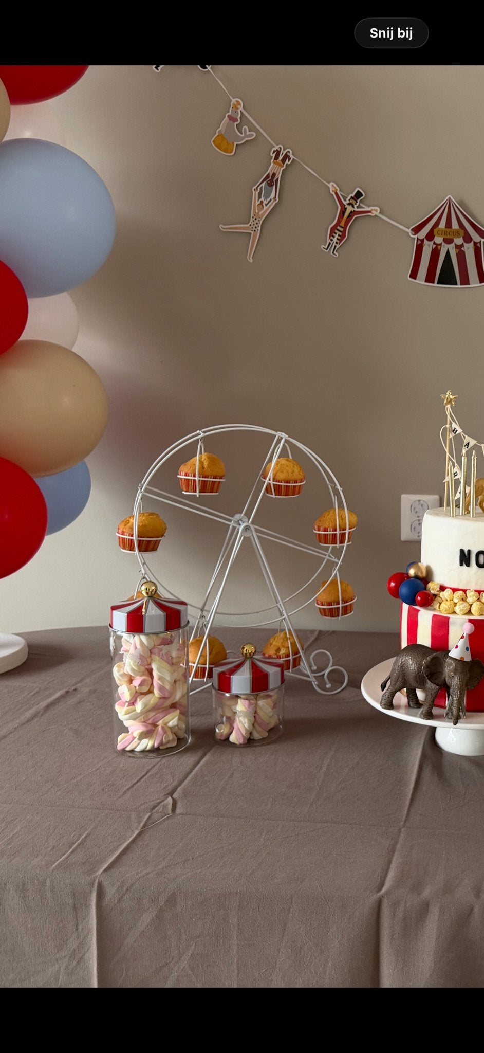 Reuzenrad Cupcake Standaard - Circus/Kermis Thema, Ophalen of Verzenden, Zo goed als nieuw