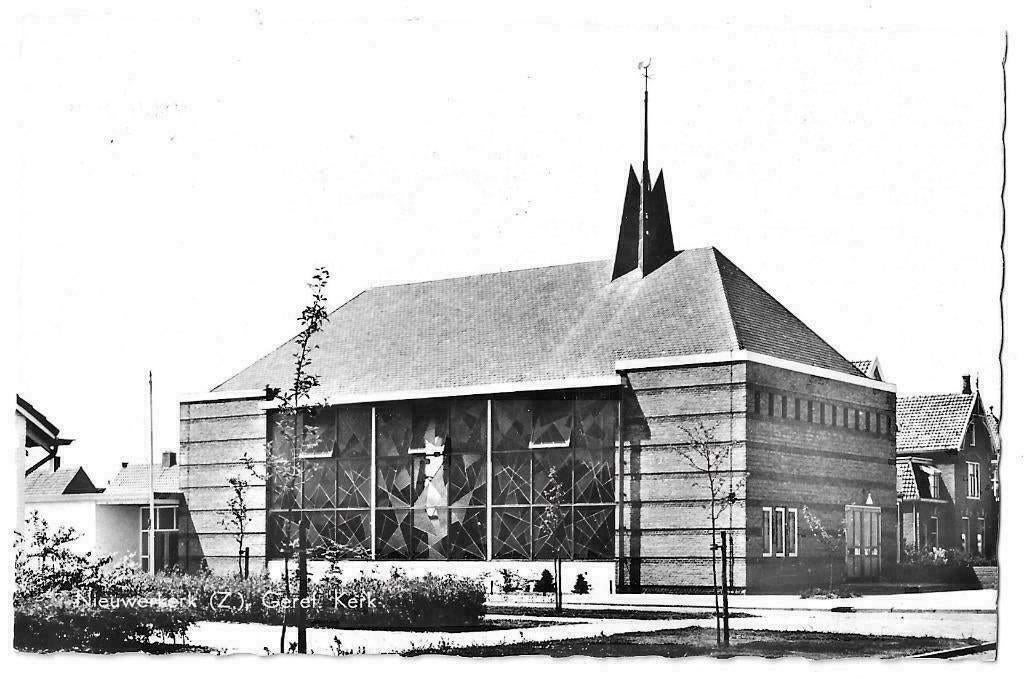 AK Nieuwerkerk - Geref. Kerk, Verzenden, 1960 tot 1980, Ongelopen, Zuid-Holland