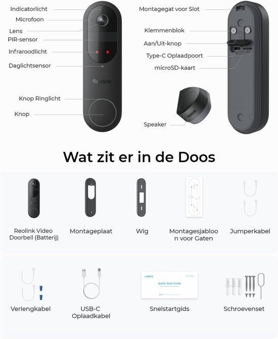 Draadloze Video Deurbel – Slimme Deurbel – Wifi Deurbel, Corvance B.V., Verzenden, Nieuw, Corvancebol@gmail.com