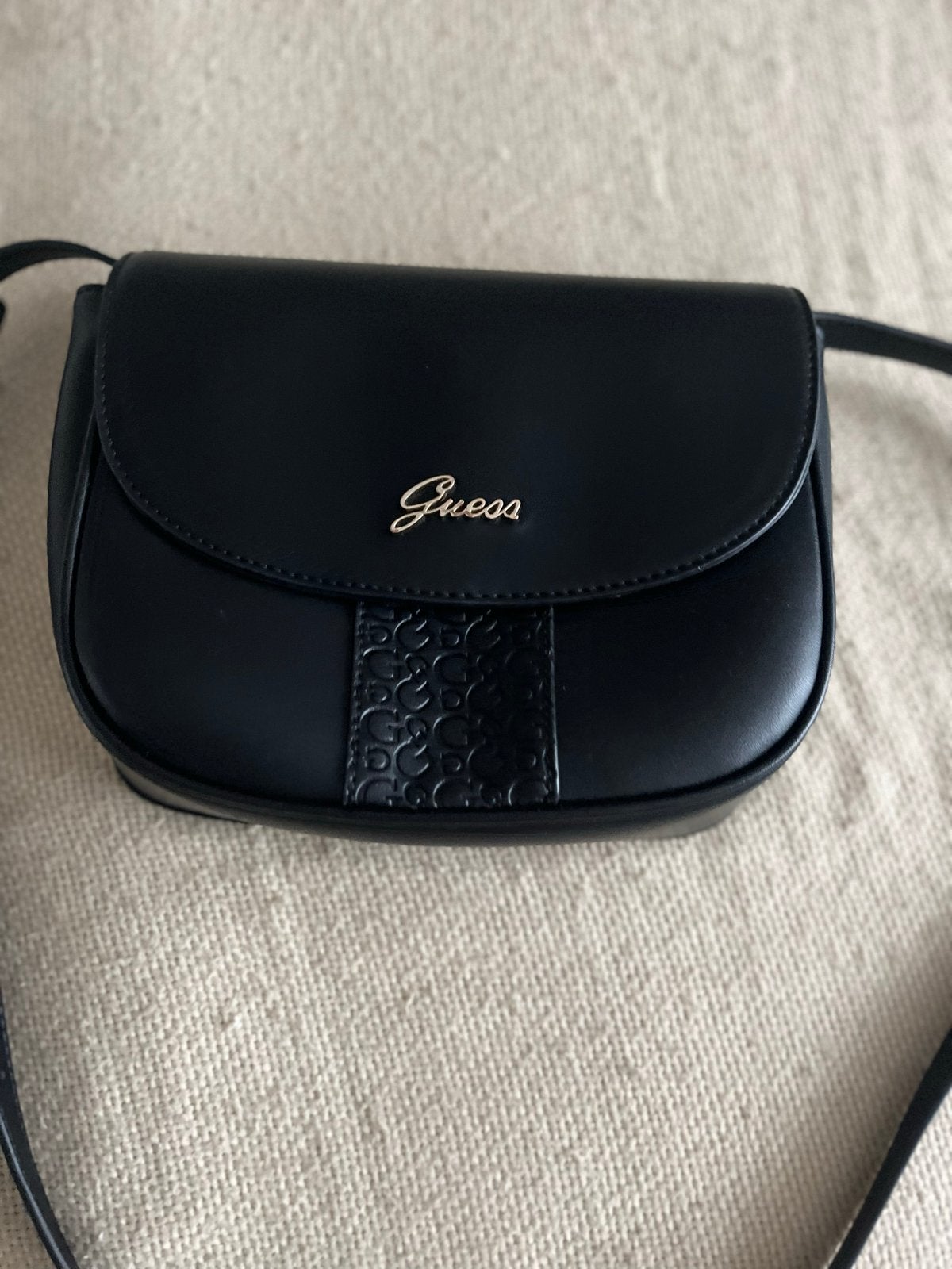 Guess Giordi Crossbody Flap Tas Zwart - Nieuw met kaartjes, Ophalen of Verzenden, Nieuw, Zwart, Schoudertasje