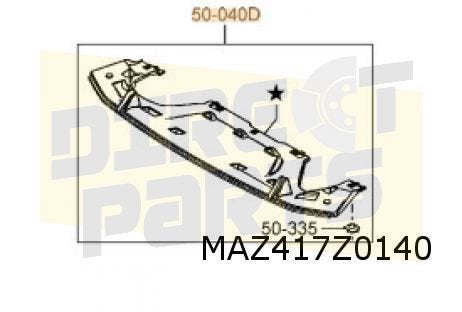 Mazda CX-5 5/17-10/21 (KF) versteviging voorbumper onderzijd, -, Voor, -, Nieuw