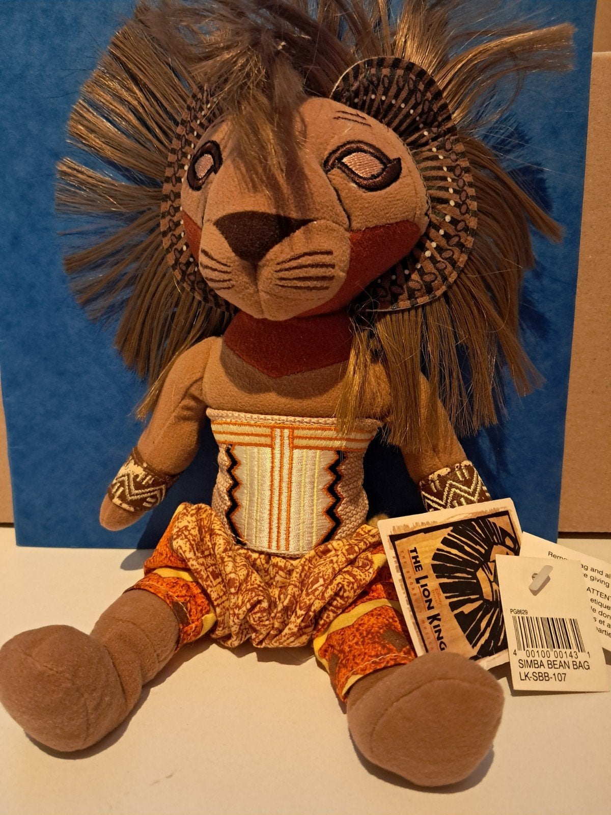 Disney The Lion King Simba Bean Bag Knuffel met label, Disney, Disney, Ophalen of Verzenden, Middelgroot (20 tot 80 cm)