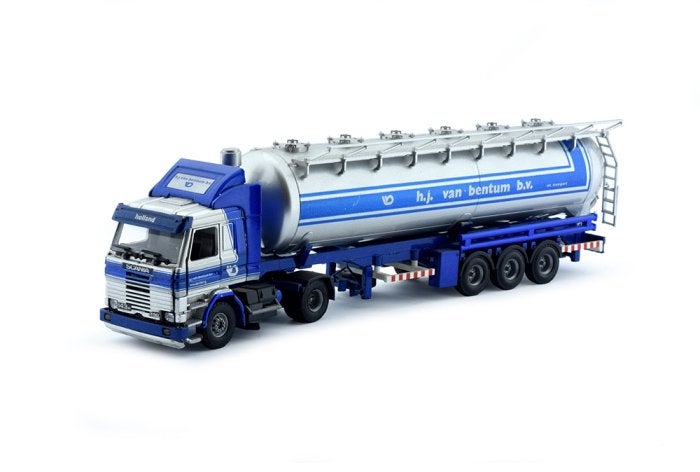 GEZOCHT: Tekno Scania 143M/450 H.J. van Bentum 1993, Ophalen, Zo goed als nieuw, Bus of Vrachtwagen, Tekno