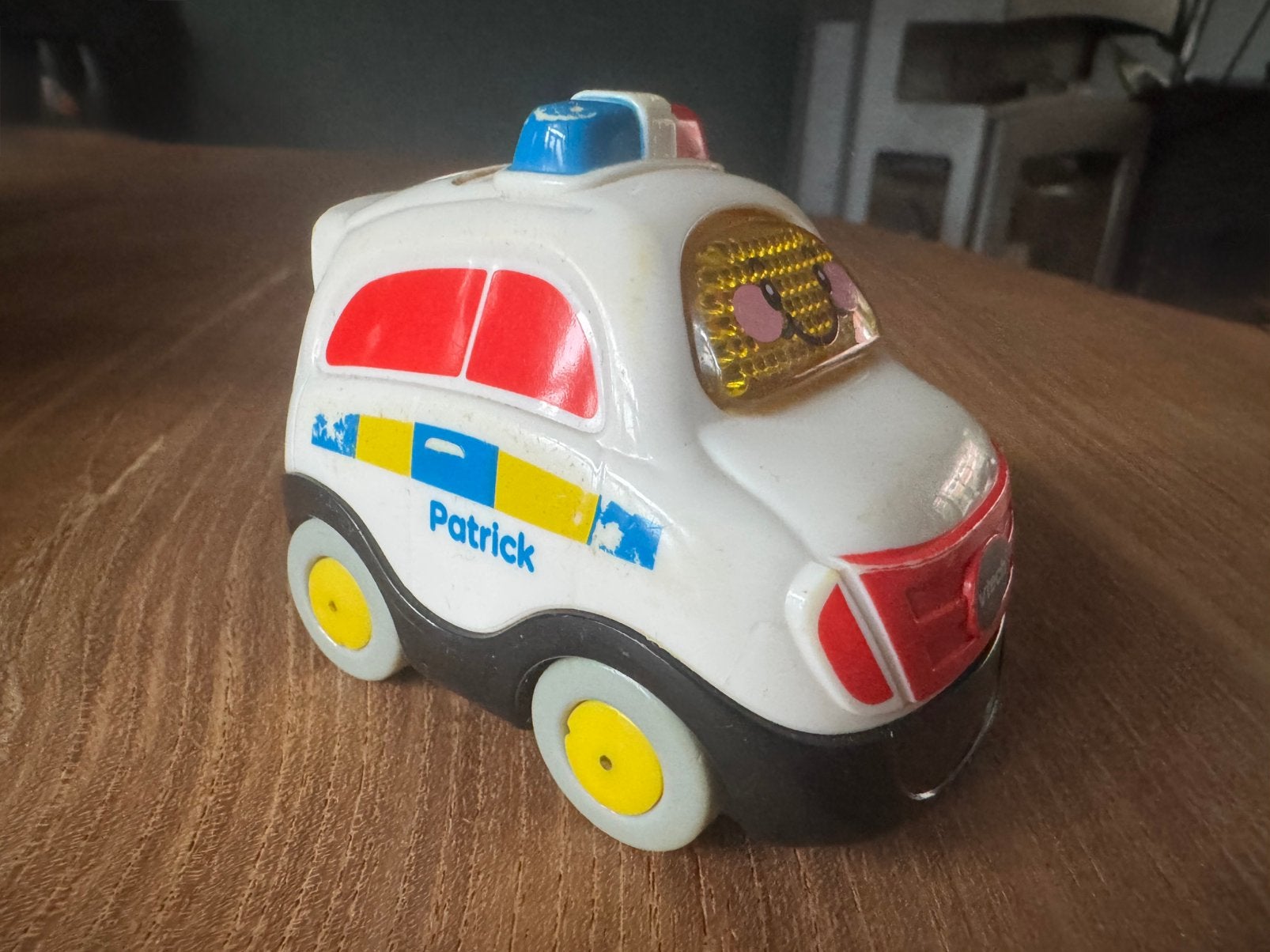 V Tech Toet Toet auto Patrick Politie, Kinderen en Baby's, Speelgoed | Vtech, Ophalen of Verzenden, Zo goed als nieuw, 6 maanden tot 2 jaar
