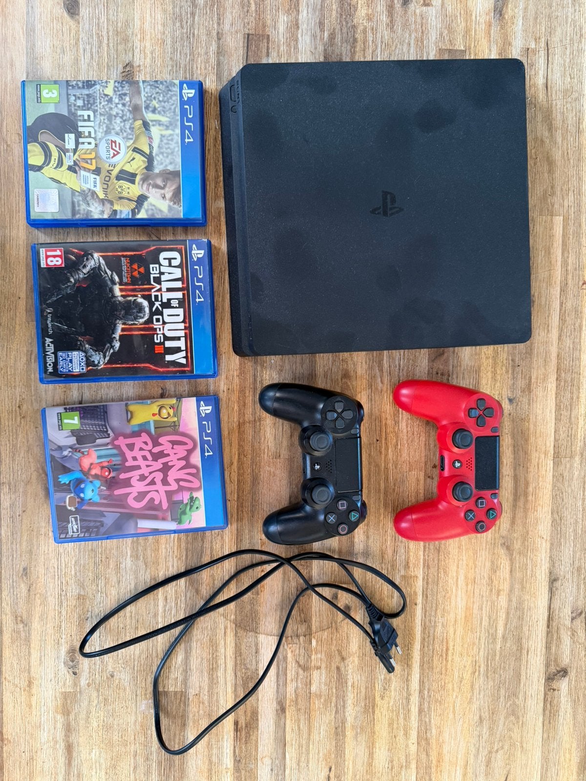Sony PlayStation 4 slim, Ophalen, Met 2 controllers, Slim, 500 GB