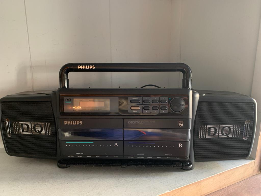Philips Boombox D8614 Vintage Radio Cassette Recorder, Ophalen of Verzenden, Zo goed als nieuw, Radio