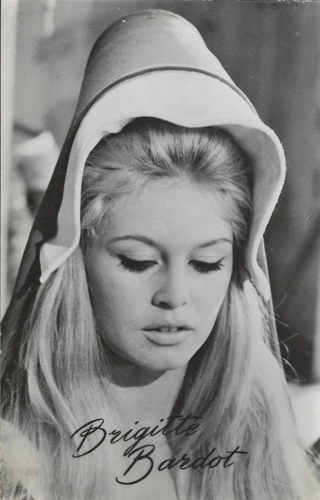 Filmsterren ansichtkaart Brigitte Bardot 1961, Verzamelen, Verzenden, 1960 tot 1980, Ongelopen, Sterren en Beroemdheden
