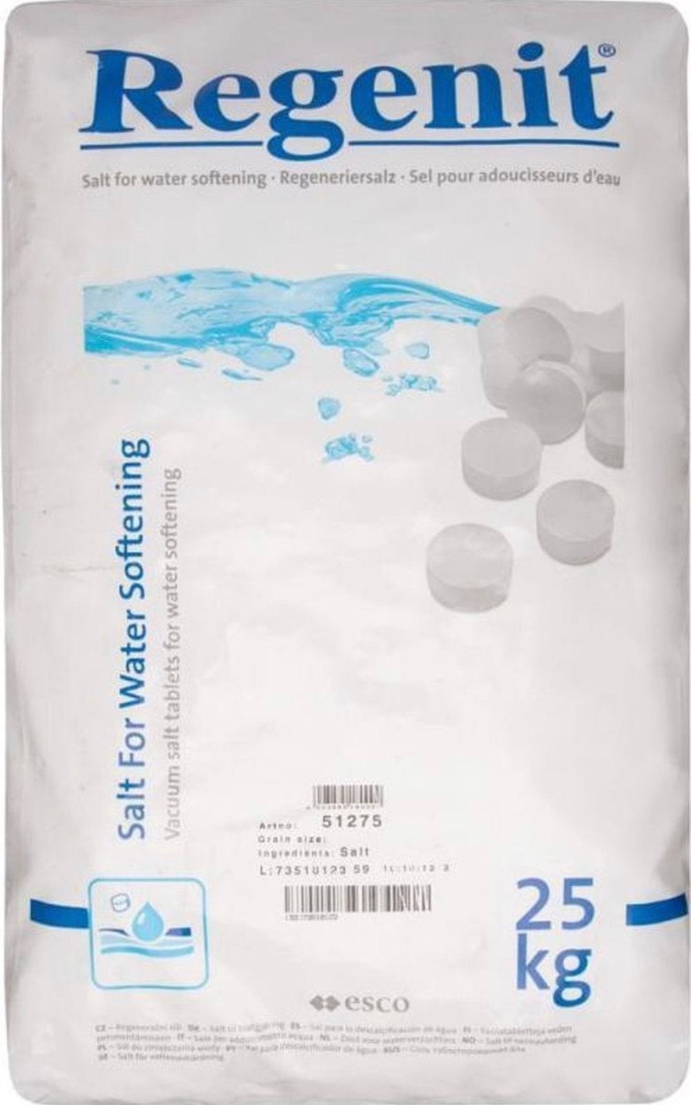 Regenit 25kg zout tabletten, Ophalen, Nieuw, Waterontharder met zout