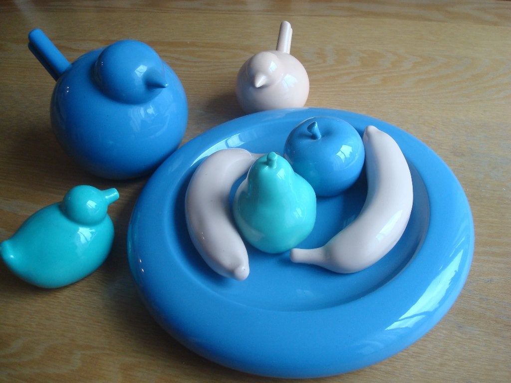 Beelden fruitschaal met vogels, Ophalen of Verzenden, Zo goed als nieuw, Overige typen