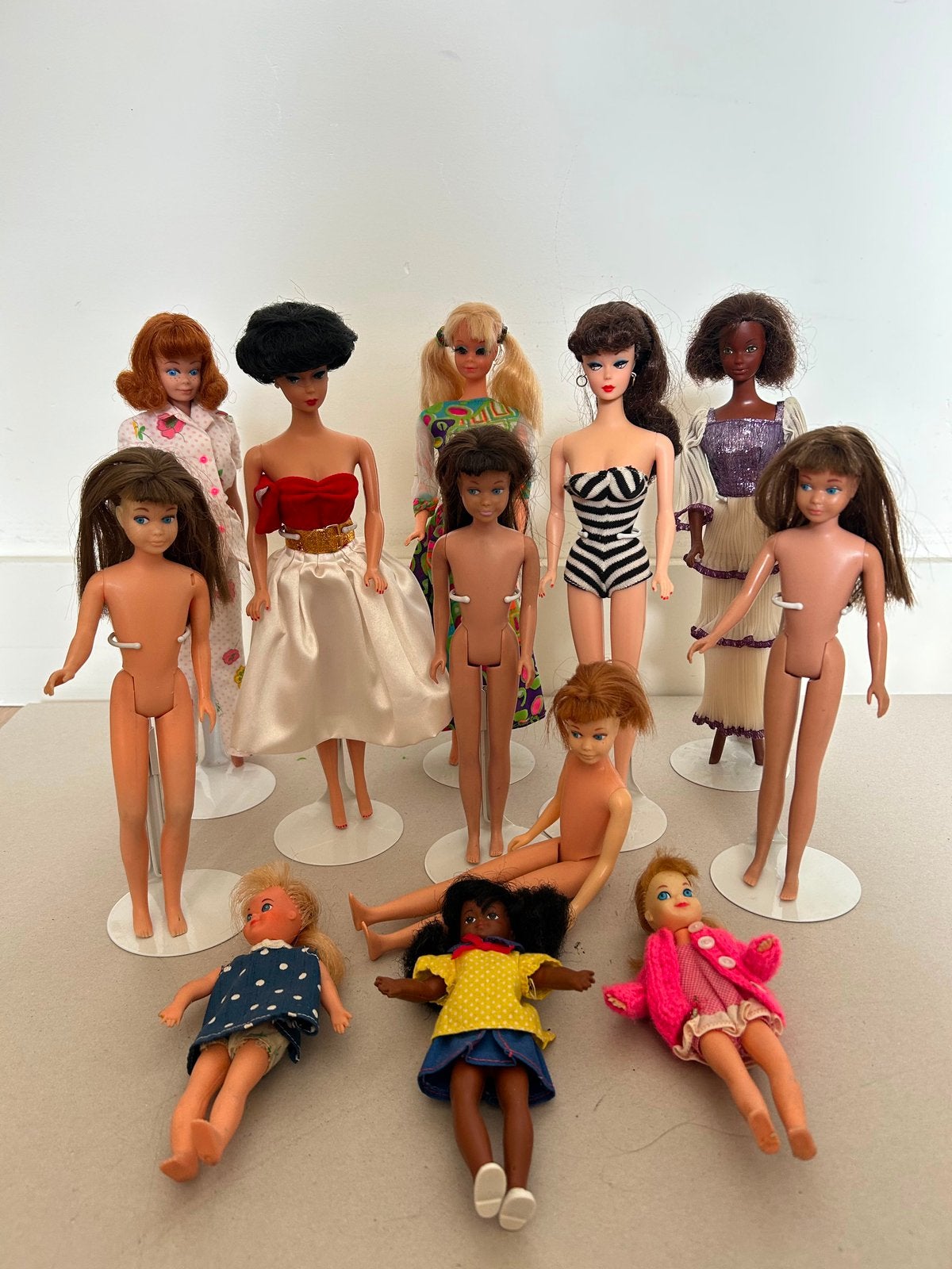 Partij vintage Barbie, Skipper, Midge, Tutti, Carla etc., Ophalen of Verzenden, Zo goed als nieuw, Fashion Doll