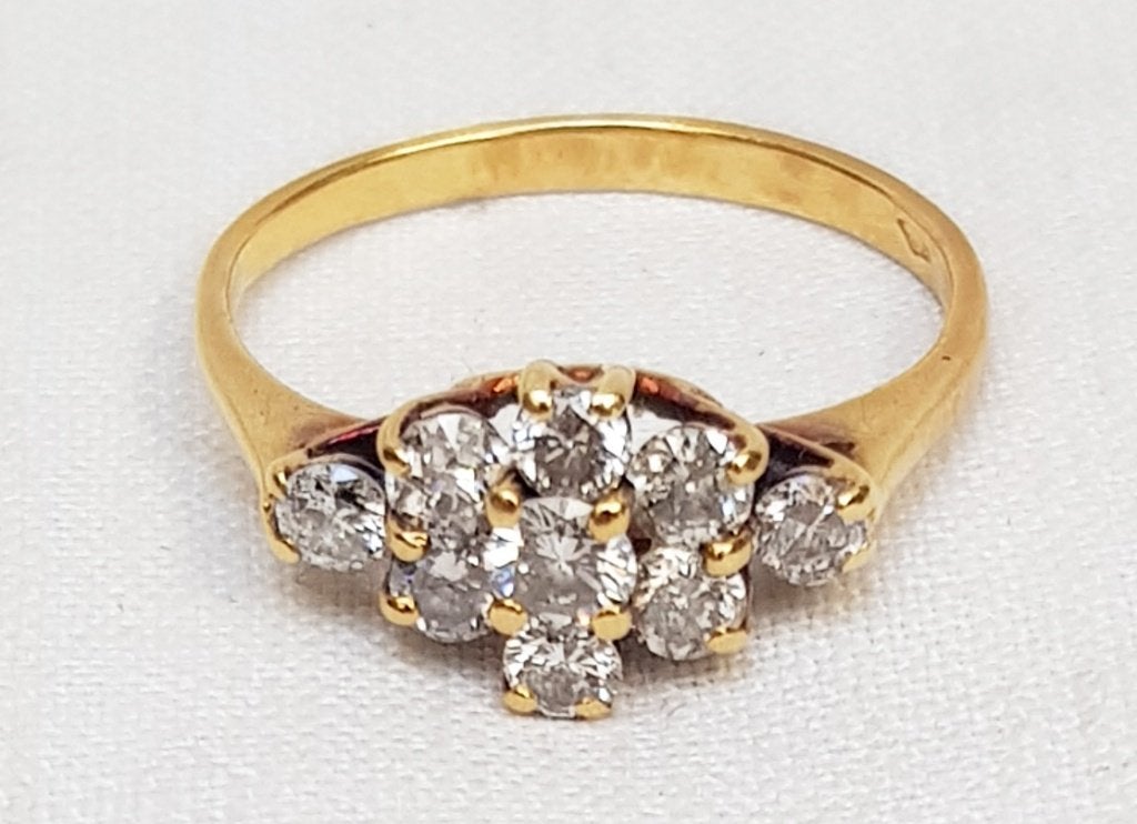 Ring 18 kt goud diamant 8/8., Ophalen of Verzenden, Goud, Ring, Met edelsteen