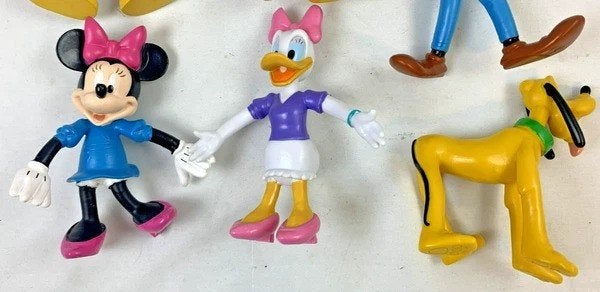 Disney Buigfiguren Set 6 stuks Mickey Minnie Donald Katrien, Verzamelen, Coolsingel 104, 3011 AG Rotterdam, Netherlands, Zo goed als nieuw