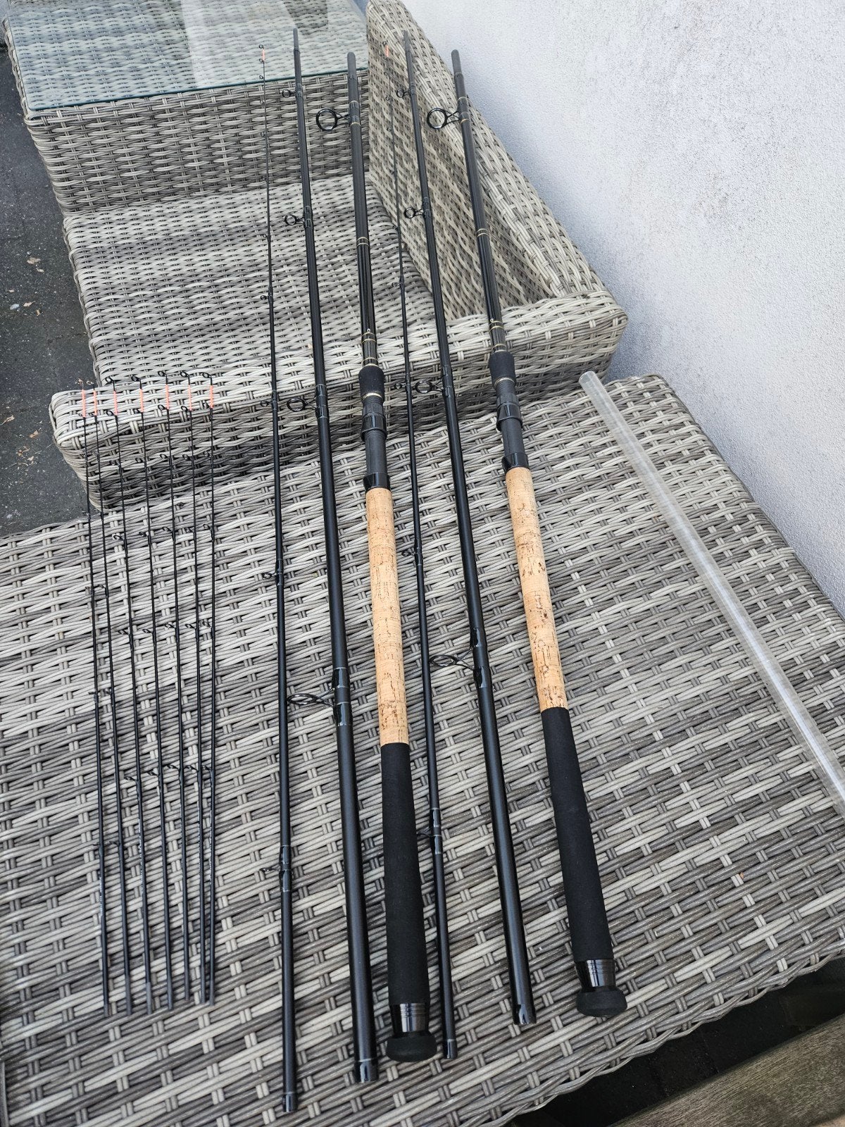 2x Shimano CX Extra Heavy Long Feeder 14" 4.26m 150gram, Watersport en Boten, Ophalen of Verzenden, Gebruikt, Werphengel