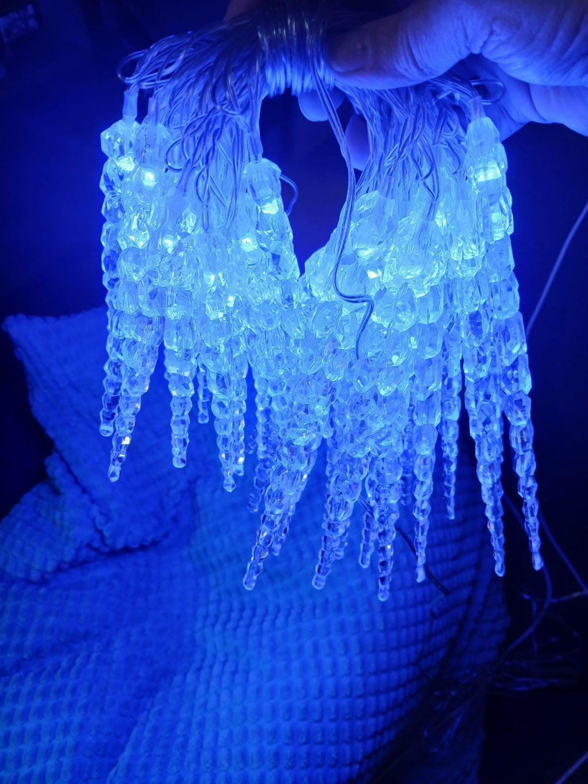 LED IJspegel Lichtketting - 40 LED's - Blauw - 10,4m, Ophalen, Zo goed als nieuw, Blauw, Kunststof