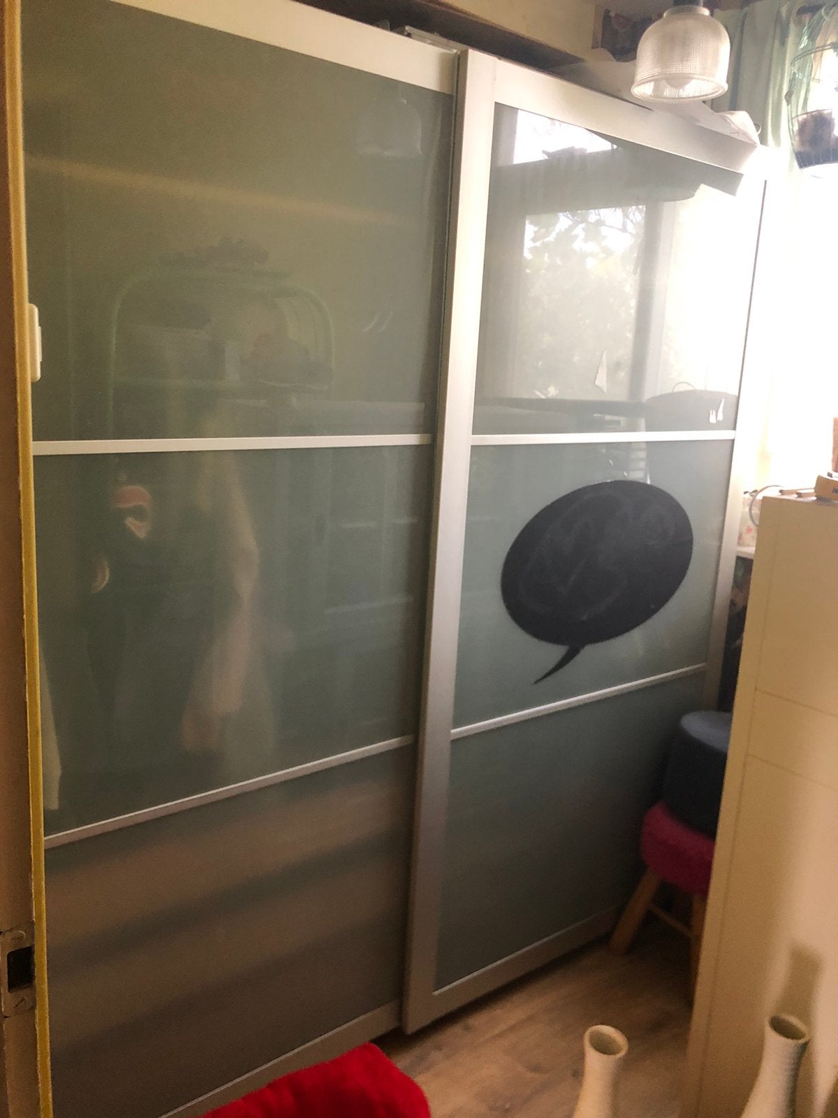 Ikea pax kledingkast, 200 cm of meer, Ophalen of Verzenden, 50 tot 75 cm, Glas
