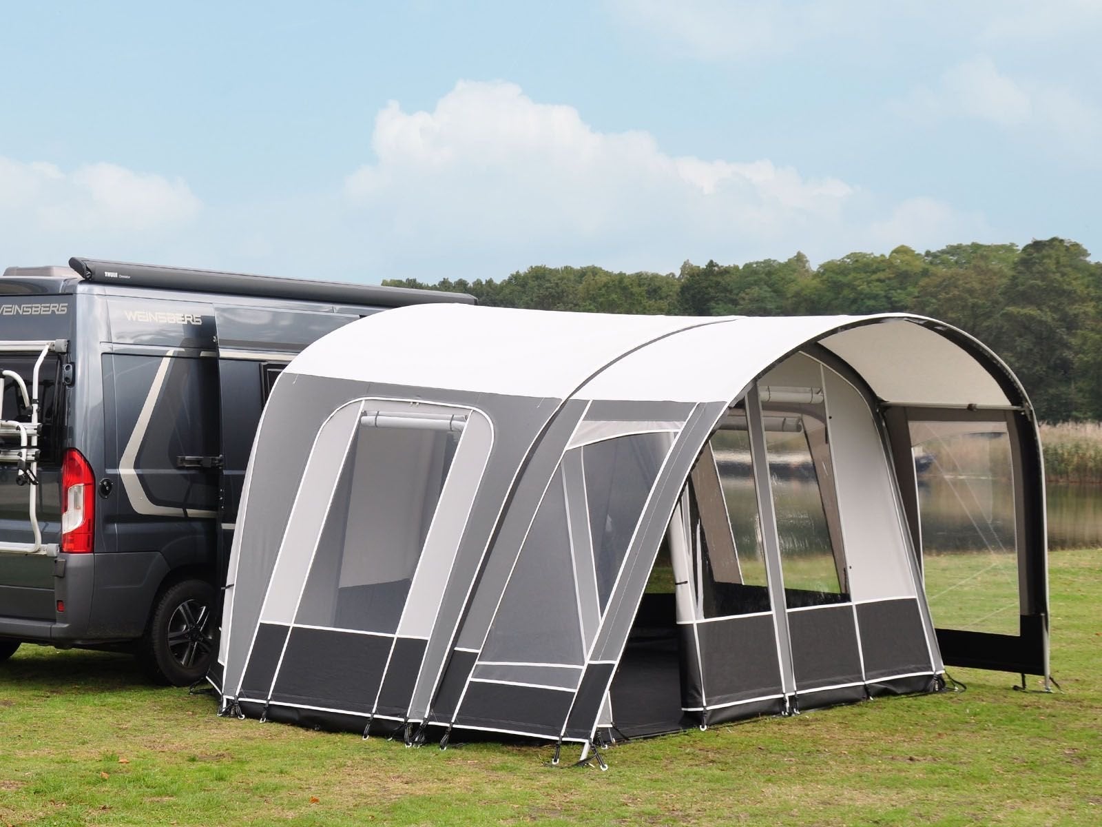 Unico Drive-Away Campertent Voortent - Grijs/Zwart, Ophalen of Verzenden, Zo goed als nieuw, Ten Cate All Season 240g/m2, Unico Ventura