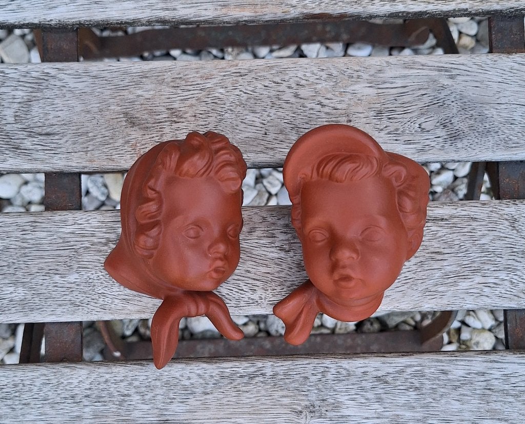 Prachtige vintage set Goebel terracotta hoofdjes., Ophalen of Verzenden, Huis en Inrichting
