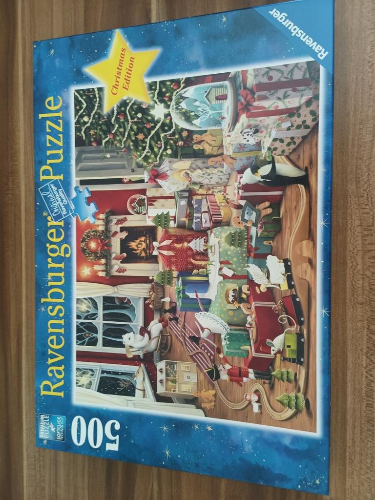 Kerstpuzzel 500 st Ravensburger, Ophalen, 500 t/m 1500 stukjes, Zo goed als nieuw