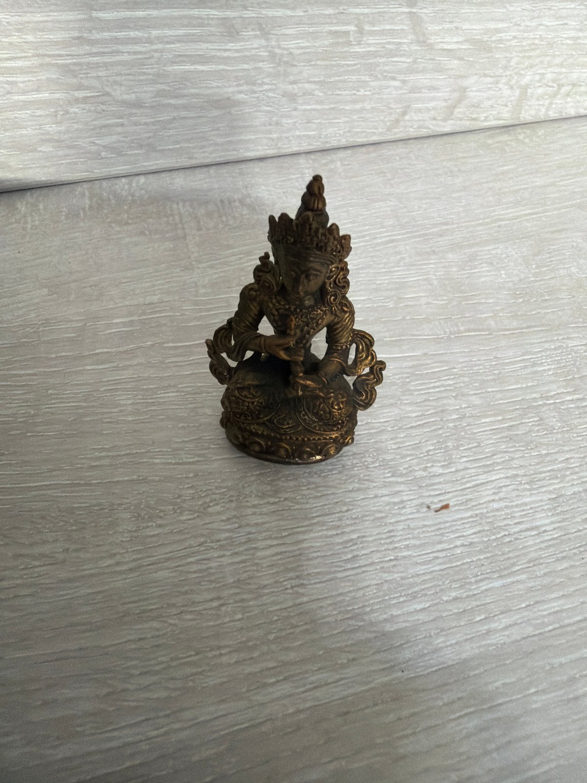 Bronzen Boeddha Beeldje - Aziatische Decoratie, Minder dan 20 cm, Ophalen of Verzenden, Beeld, Bruin