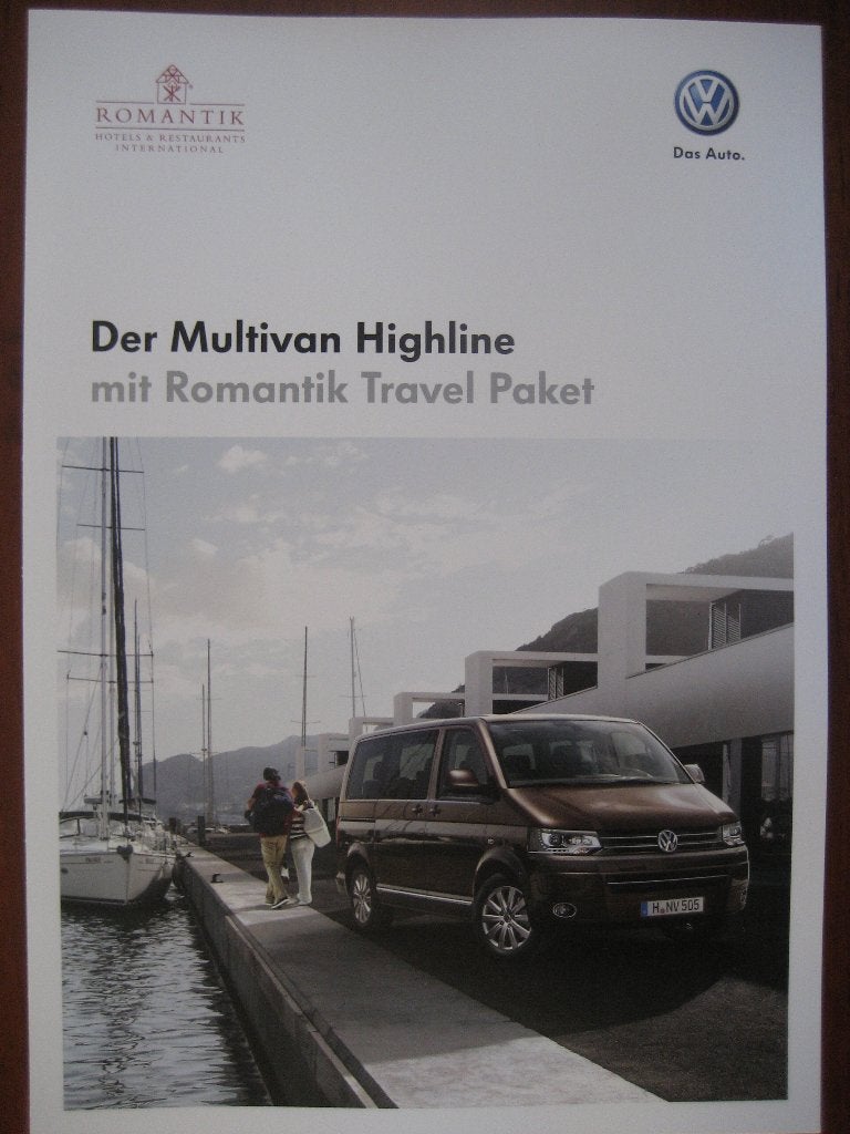 Volkswagen Multivan Highline mit Romantik Travel Paket 2012, Boeken, Auto's | Folders en Tijdschriften, Ophalen of Verzenden, Zo goed als nieuw