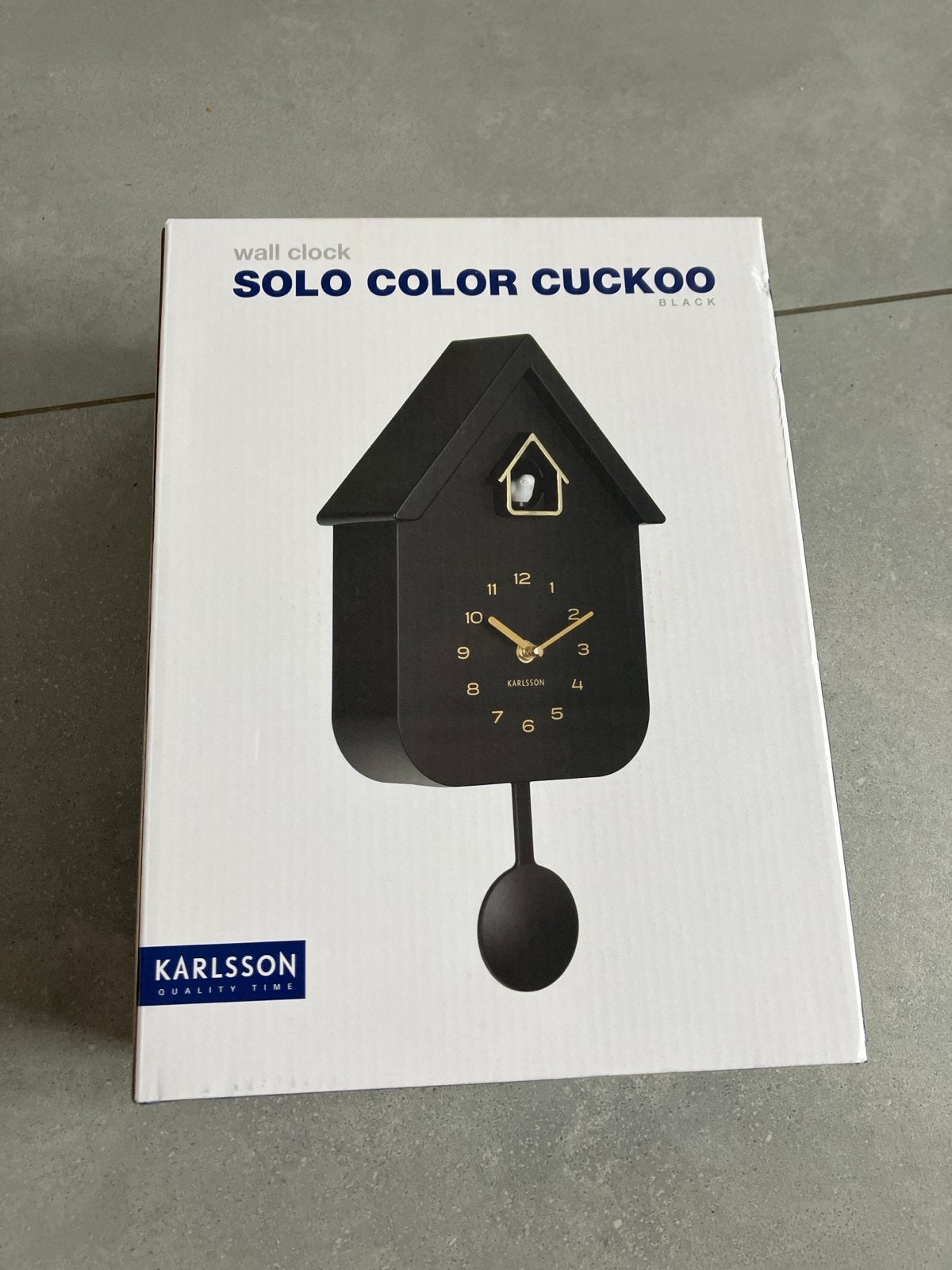 Nieuwe Karlsson Solo Color Koekoeksklok - Zwart Design, Ophalen, Met slinger, Analoog, Karlsson