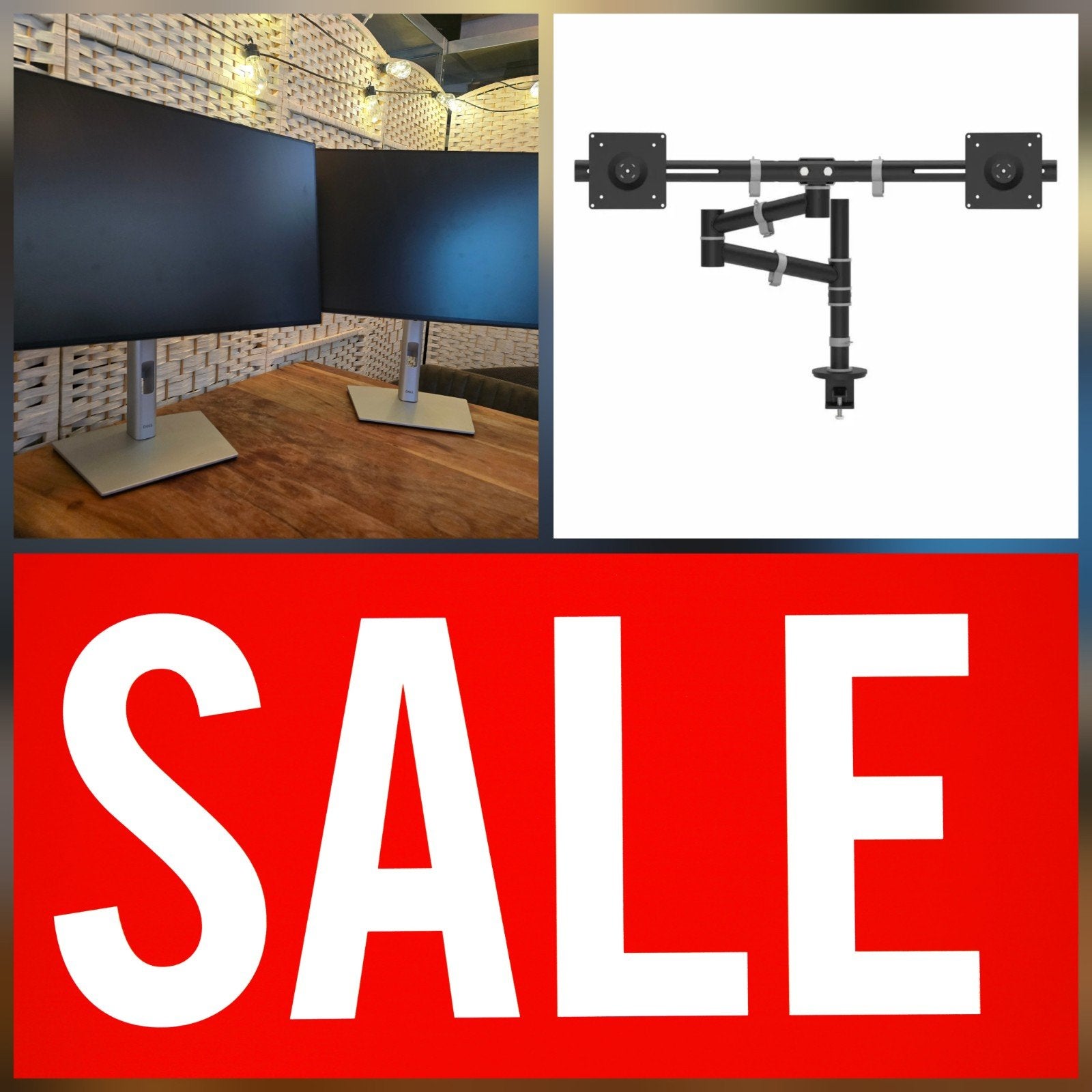 Thuiswerk pakket 2 x 24" Dell monitor + monitorarm + kabels!, Ophalen of Verzenden, Zo goed als nieuw, 60 Hz of minder, IPS
