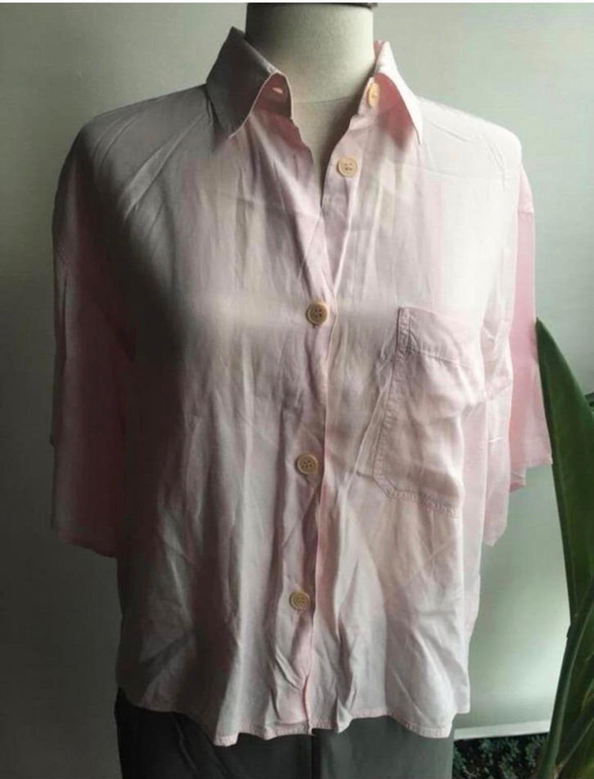 Prachtige vintage Mondi blouse puur viscose jaren '80, Ophalen of Verzenden, Zo goed als nieuw, Maat 38/40 (M), Roze