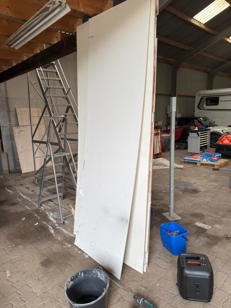 4 stuks grote platen systeem wand gratis, Ophalen, Gebruikt