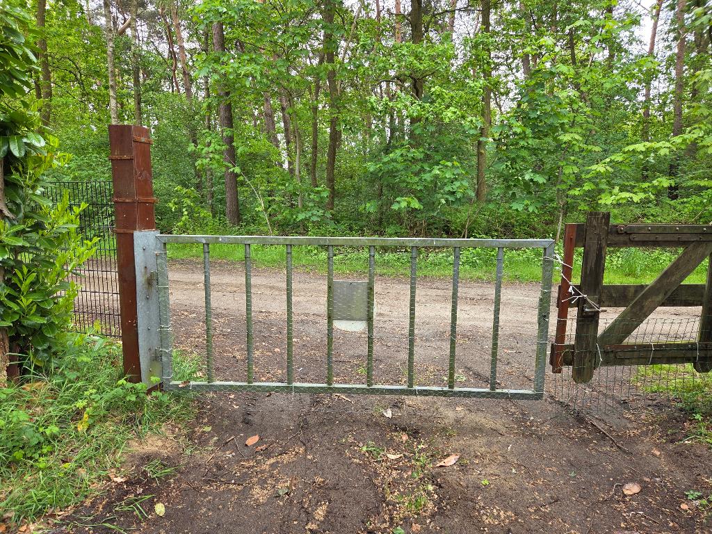 Weidepoort Landhek 240 x 100, Ophalen, Gebruikt, 100 tot 150 cm, IJzer