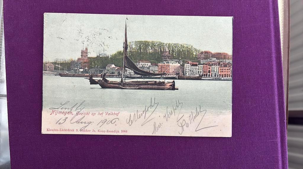Nijmegen 1906 stempels Lent en Es, Verzamelen, Ansichtkaarten | Nederland, Ophalen of Verzenden, Voor 1920, Gelopen, Gelderland