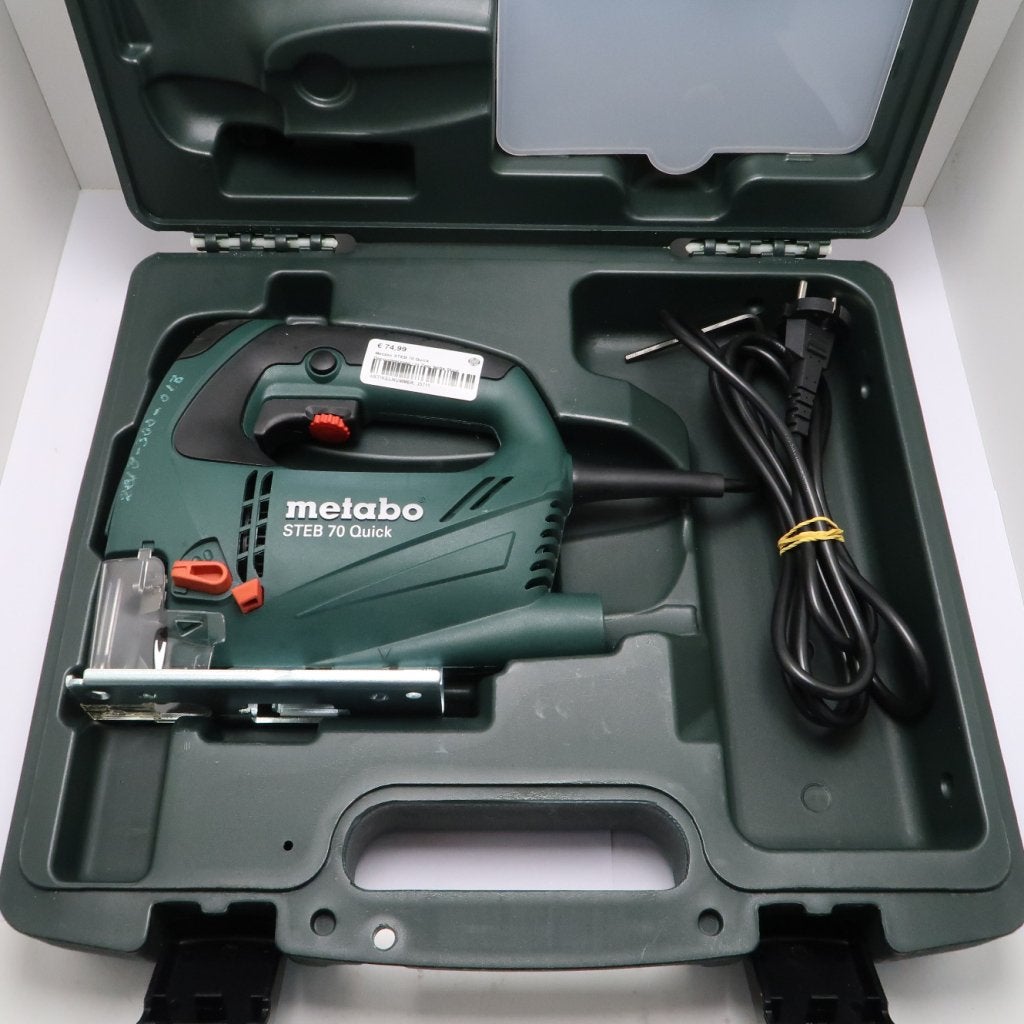 Metabo STEB 70 Quick Decoupeerzaag | in Zeer Nette Staat, Metabo, Zo goed als nieuw, Support@metabo.com, Metabo Corporation, Metabo-Werke GmbH, 
72622 NÃ¼rtingen
Germany