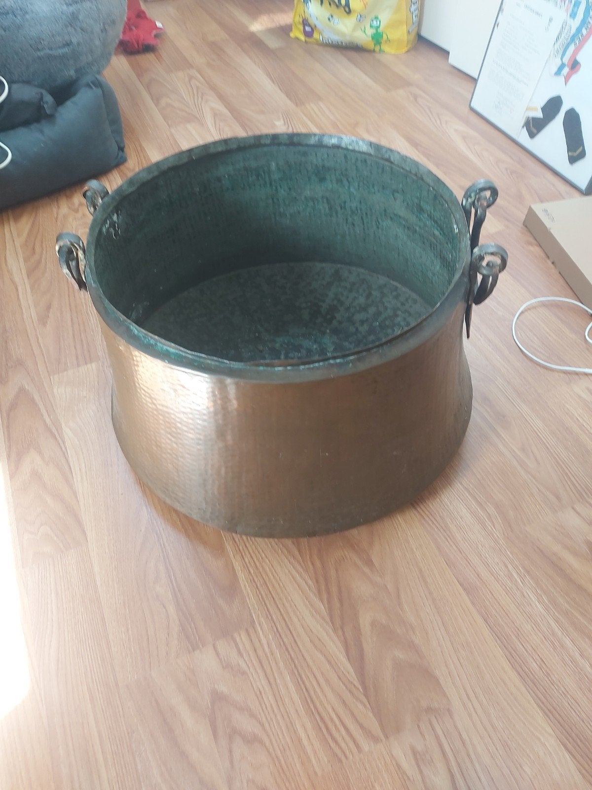 Antieke Koperen Ketel - Grote Pot met Handvatten, Antiek en Kunst, Ophalen