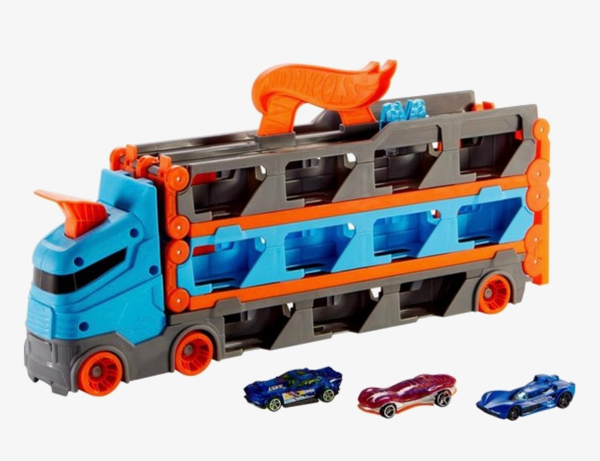 Hotwheels speedway vrachtwagen, Ophalen, Zo goed als nieuw