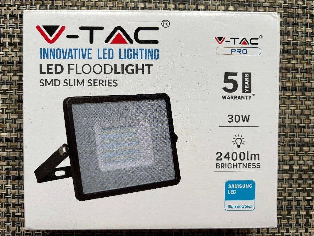 5x LED bouwlamp 2400lm V-TAC, Ophalen of Verzenden, Zo goed als nieuw, Minder dan 50 watt, Lamp met armatuur