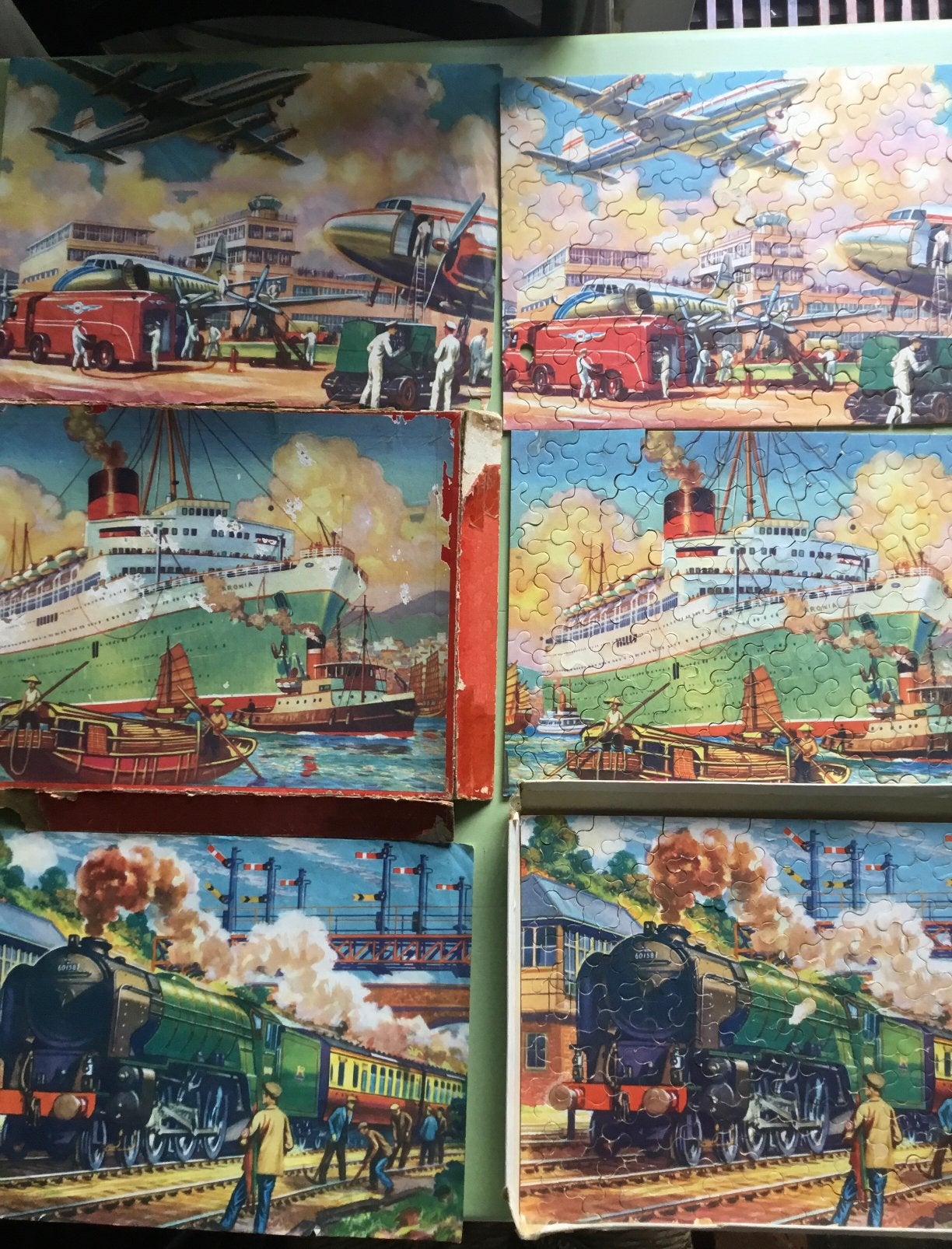 3 puzzels 1950, Verzamelen, Ophalen of Verzenden, Gebruikt