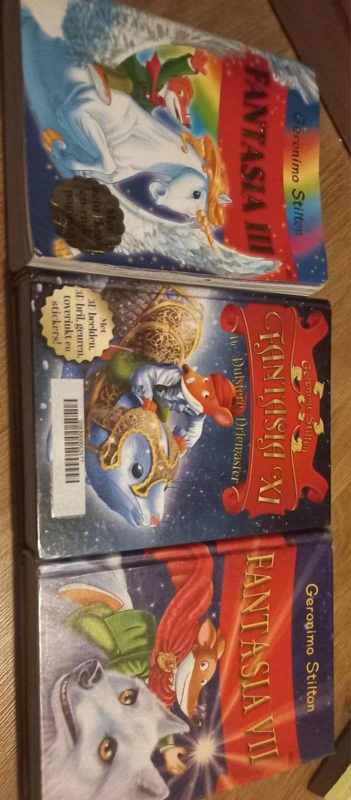 Geronimo Stilton Fantasia boeken (deel III, VII, XI), Boeken, Ophalen, Zo goed als nieuw, Geronimo Stilton, Fictie